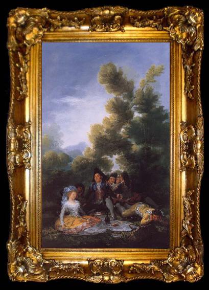 framed  Francisco de Goya A Picnic, ta009-2